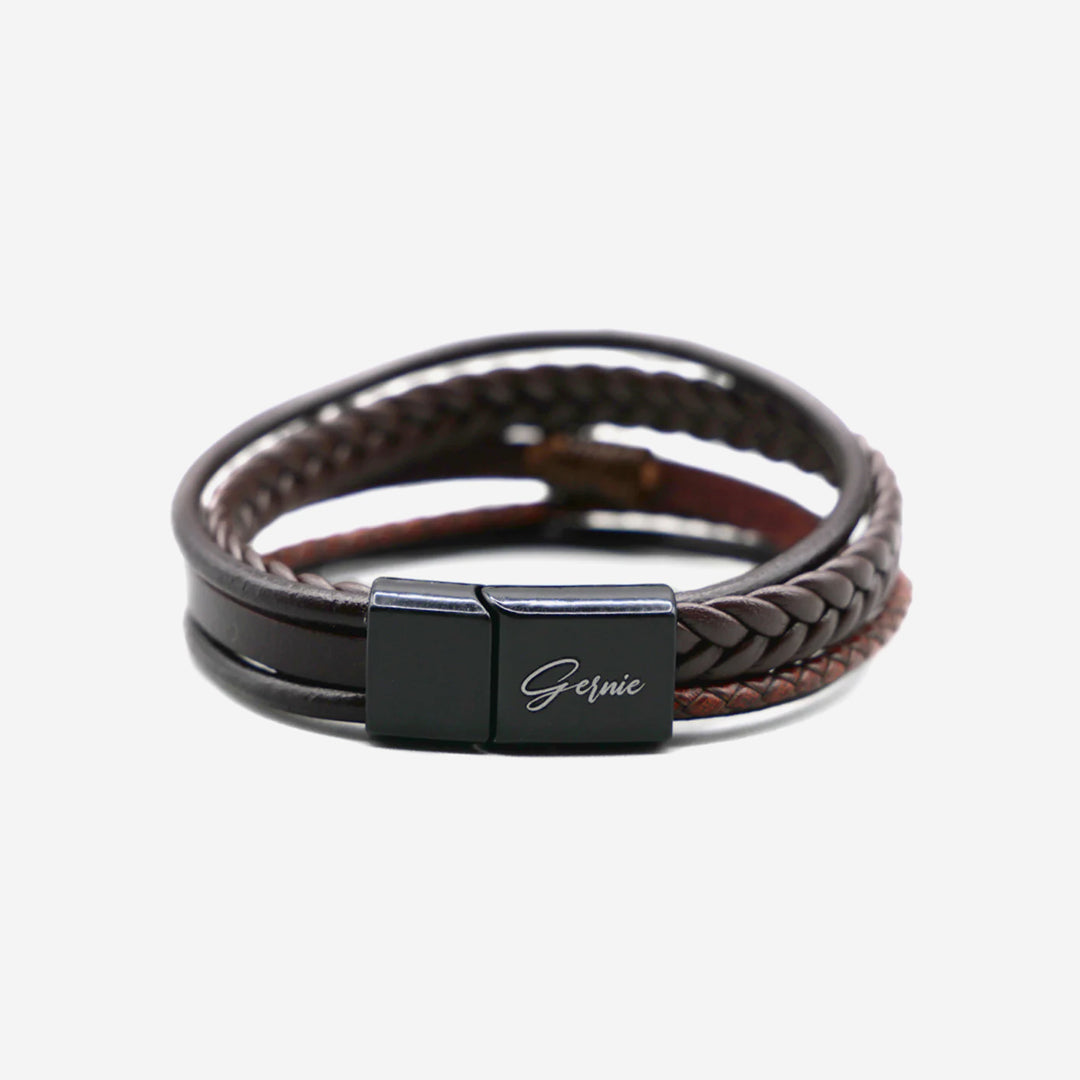 Neogram Leather Wrap Bracelet