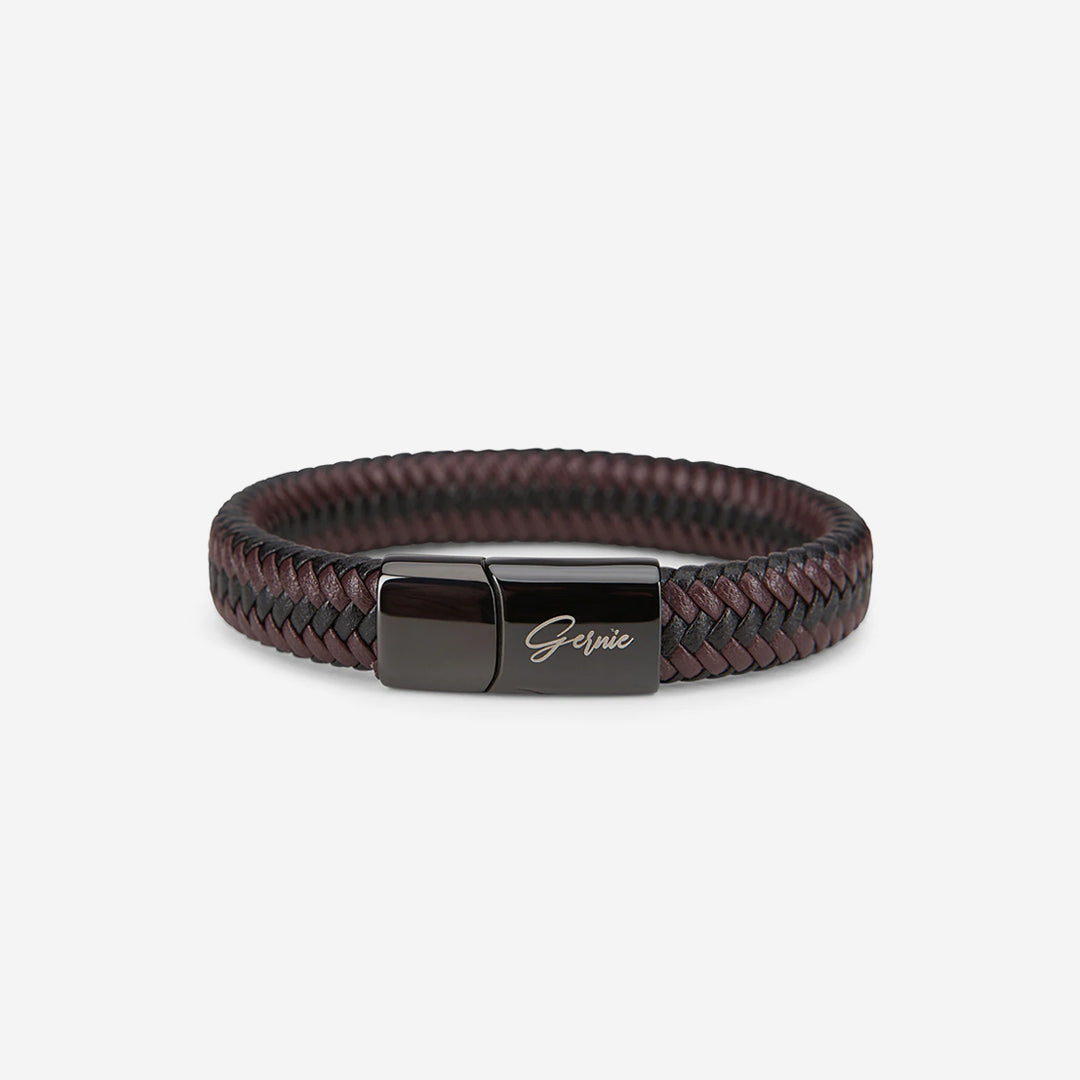 The Snake Skin Leather Double Wrap Bracelet M/L