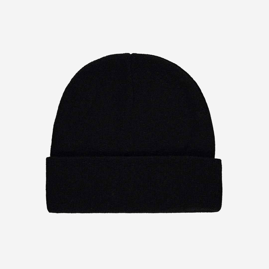 Leather Patch Wool Beanie