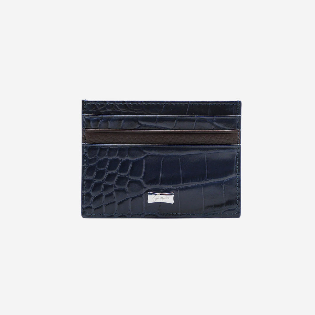 Men's Bi-Fold Alligator Leather Wallet Cognac Gloss